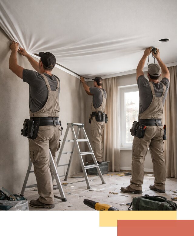 Монтаж матового натяжного потолка в Полысаево качественно и быстро