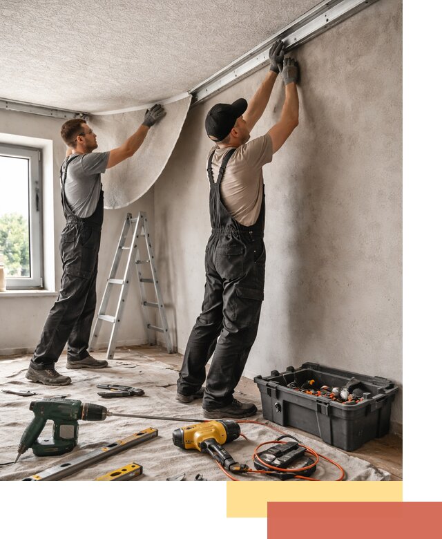 Монтаж фактурного натяжного потолка в Полысаево качественно и быстро