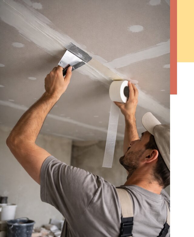 Обработка швов потолка ГКЛ в Полысаево от 7712 руб. под ключ | ОТДЕЛОЧНИК-Плс