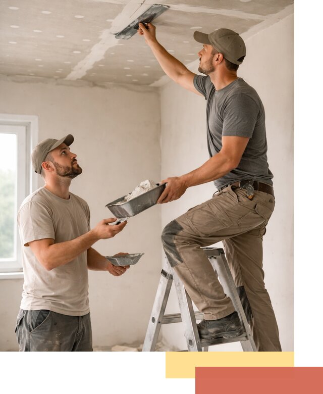 Шпаклевка потолка из гипсокартона в Полысаево качественно и быстро