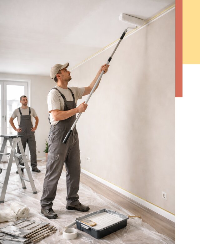 Покраска потолка из гипсокартона в Полысаево от 4627 руб./м2 — услуги под ключ | ОТДЕЛОЧНИК-Плс