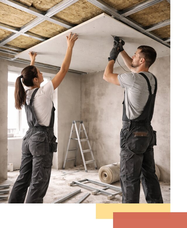 Звукоизоляция потолка из ГКЛ в Полысаево профессионально и надежно