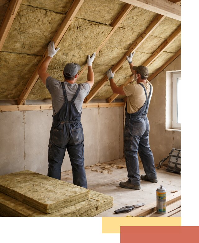 Утепление потолка минеральной ватой в Полысаево